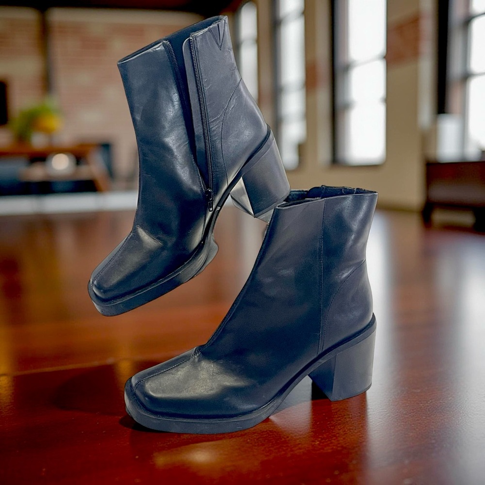 ASOS Navy Heeled Boots